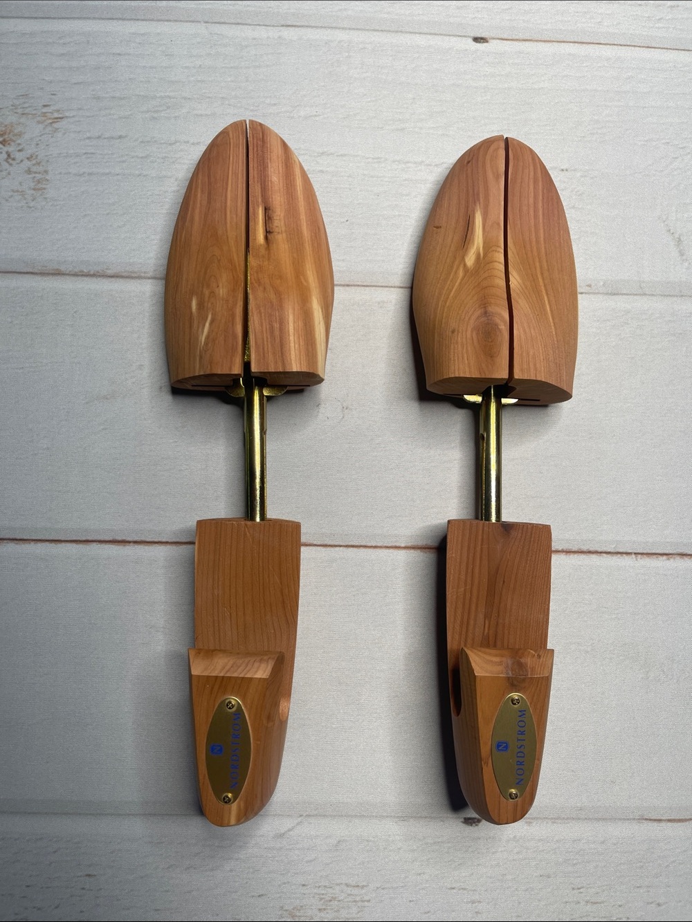Nordstrom Wooden Shoe Tree Pair Mens Shoe Saver Closet Organization Wood